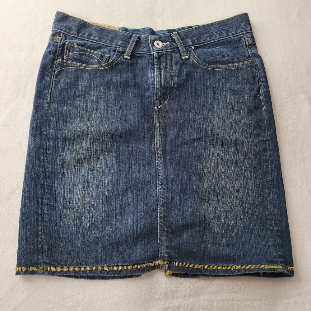 Loomstate Women's Organic Cotton Denim Tutor Skirt Size 28